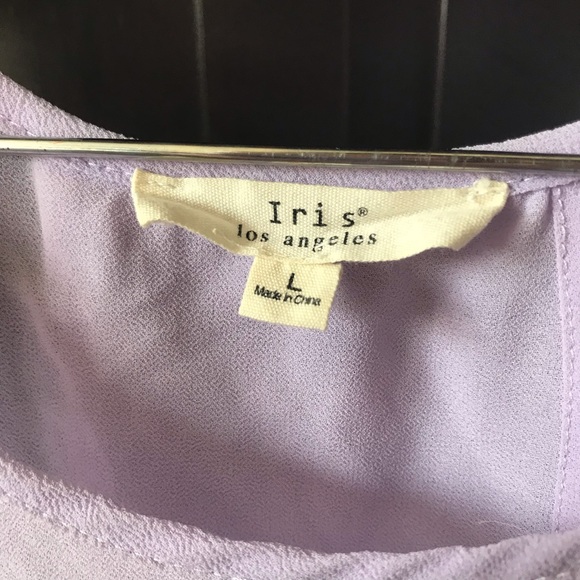 Flowy sheer lavender tank top - Picture 2 of 3